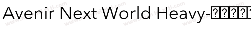 Avenir Next World Heavy字体转换